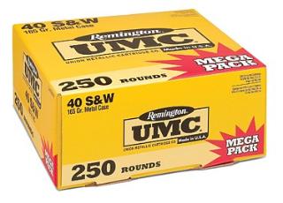 REM UMC 40SW 180GR MC MEGA PACK 250/4 - Ammunition